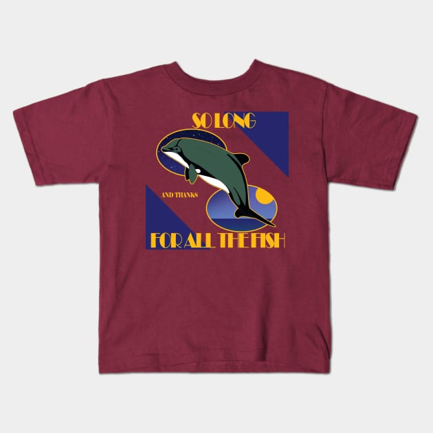 Hitchhicker´s Chilean dolphin Kids T-Shirt by uialwen